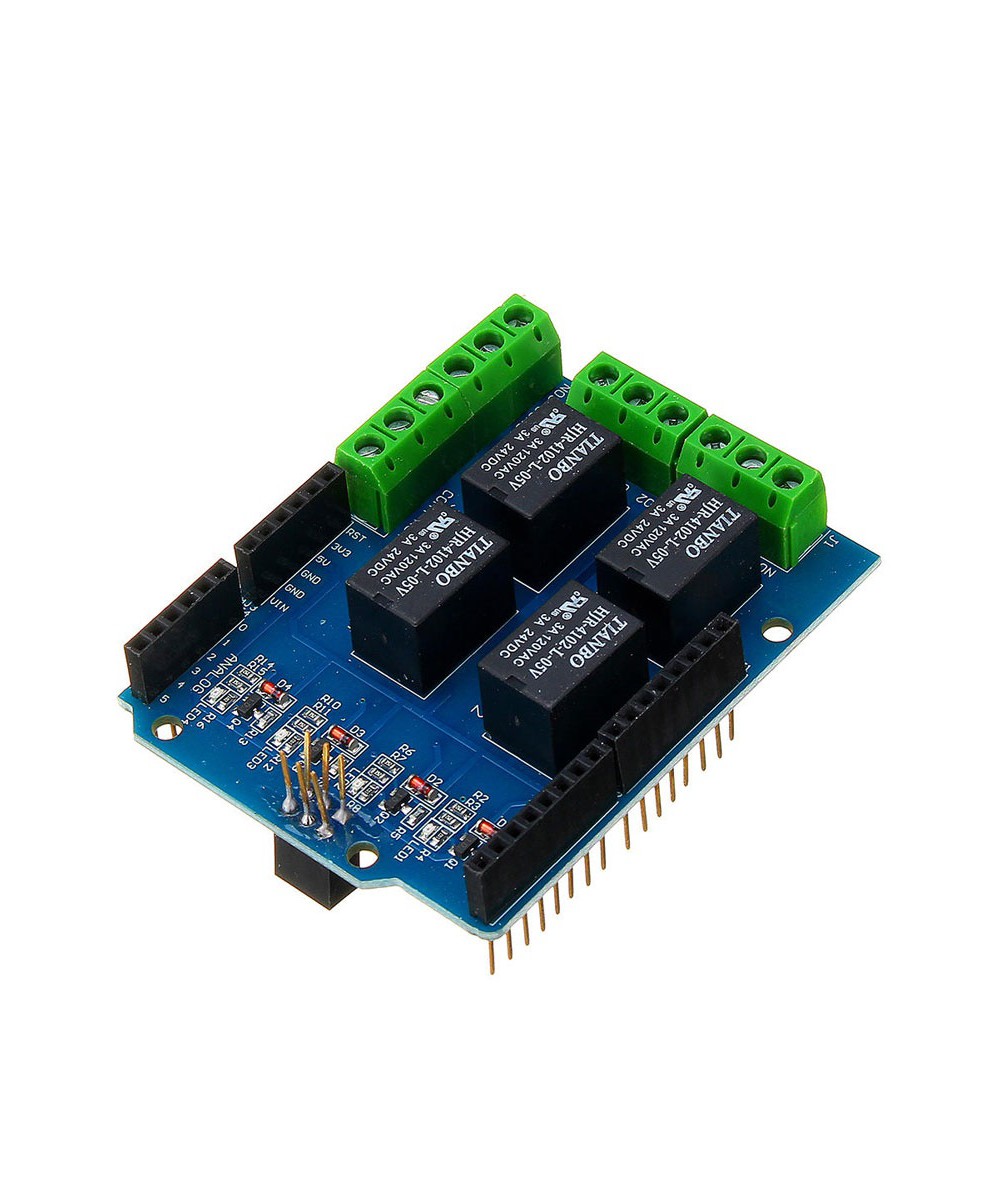 شیلد رله 4 کانال برای آردوینو arduino relay shield