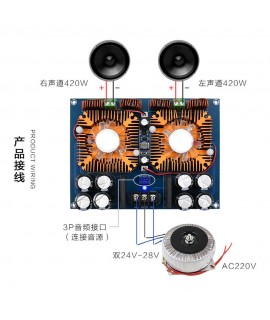 ماژول آمپلی فایر استریو 2x420w مبتنی بر تراشه TDA8954TH