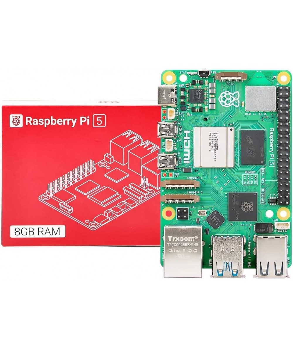 برد رزبری پای Raspberry Pi 5 با رم 8 گیگابایت ساخت UK