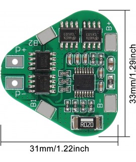 ماژول محافظ شارژ باتری لیتیومی 3 سل 6 تا 8 آمپر