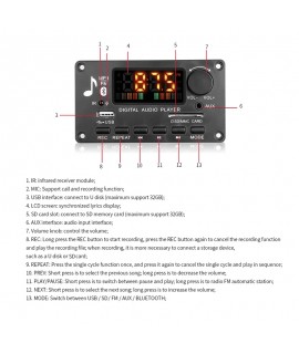 خش کننده MP3 PLAYER پنلی بلوتوثی دارای آمپلی فایر 2X40W مدل KH-G022