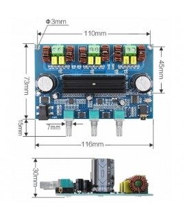 آمپلی فایر بلوتوثی استریو 2x50W و باس 100W مدل XH-A305