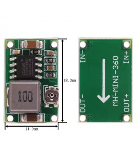 ماژول رگولاتور DC به DC متغیر کاهنده 2 آمپر MINI-360