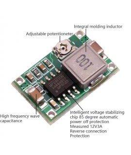 ماژول رگولاتور DC به DC متغیر کاهنده 2 آمپر MINI-360