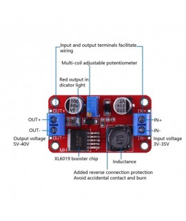 ماژول افزاینده DC به DC جریان 5 آمپر XL6019